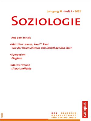 cover image of Soziologie 04/2022